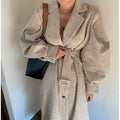 Wickelmantel Damen mit Gürtel und weitem Ärmel - 2 - Annoboutique