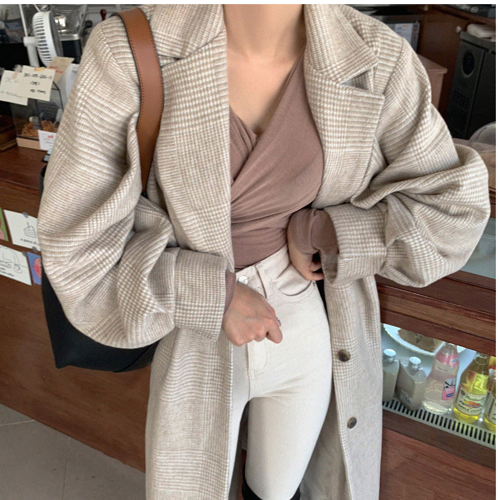 Wickelmantel Damen mit Gürtel und weitem Ärmel - 3 - Annoboutique