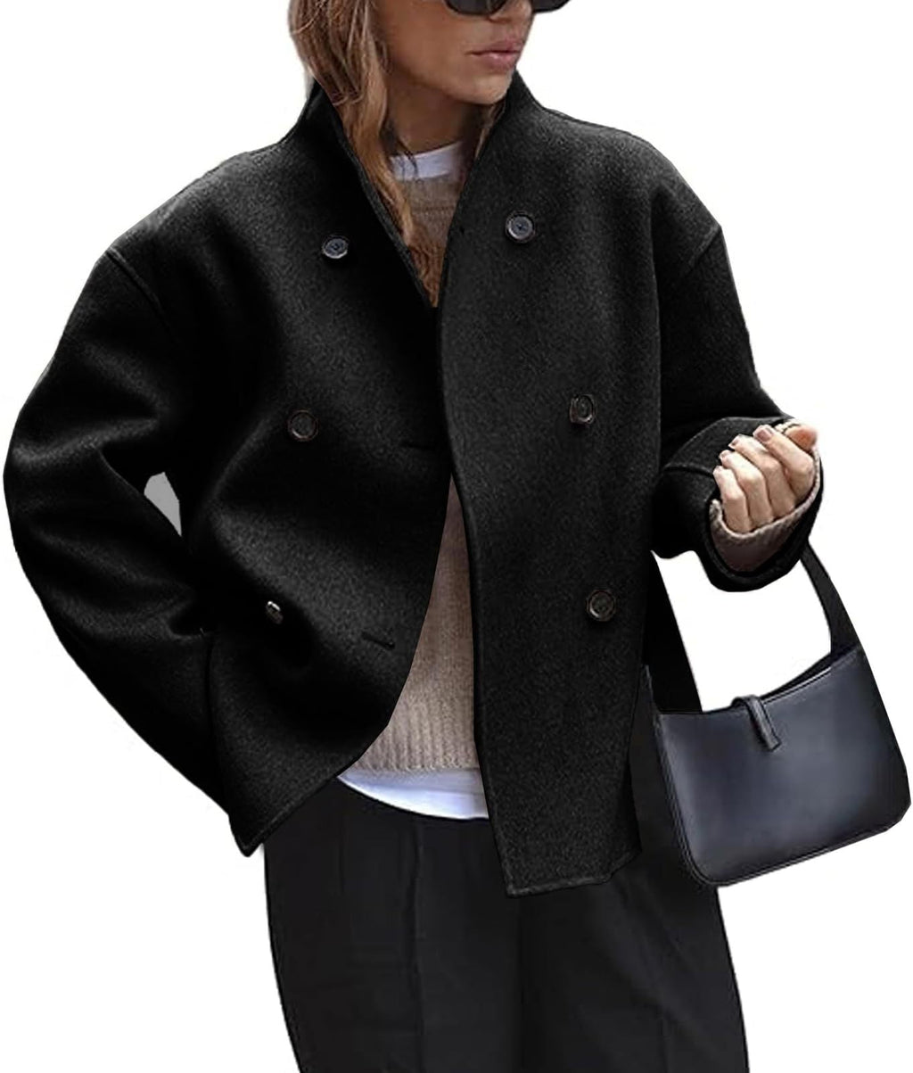 Damen Jacke mit doppeltem Knopfverschluss und lässigem Schnitt - 1 - Annoboutique