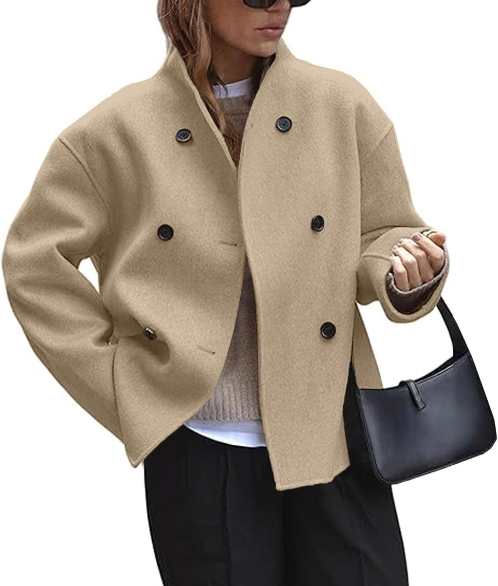 Damen Jacke mit doppeltem Knopfverschluss und lässigem Schnitt - 4 - Annoboutique