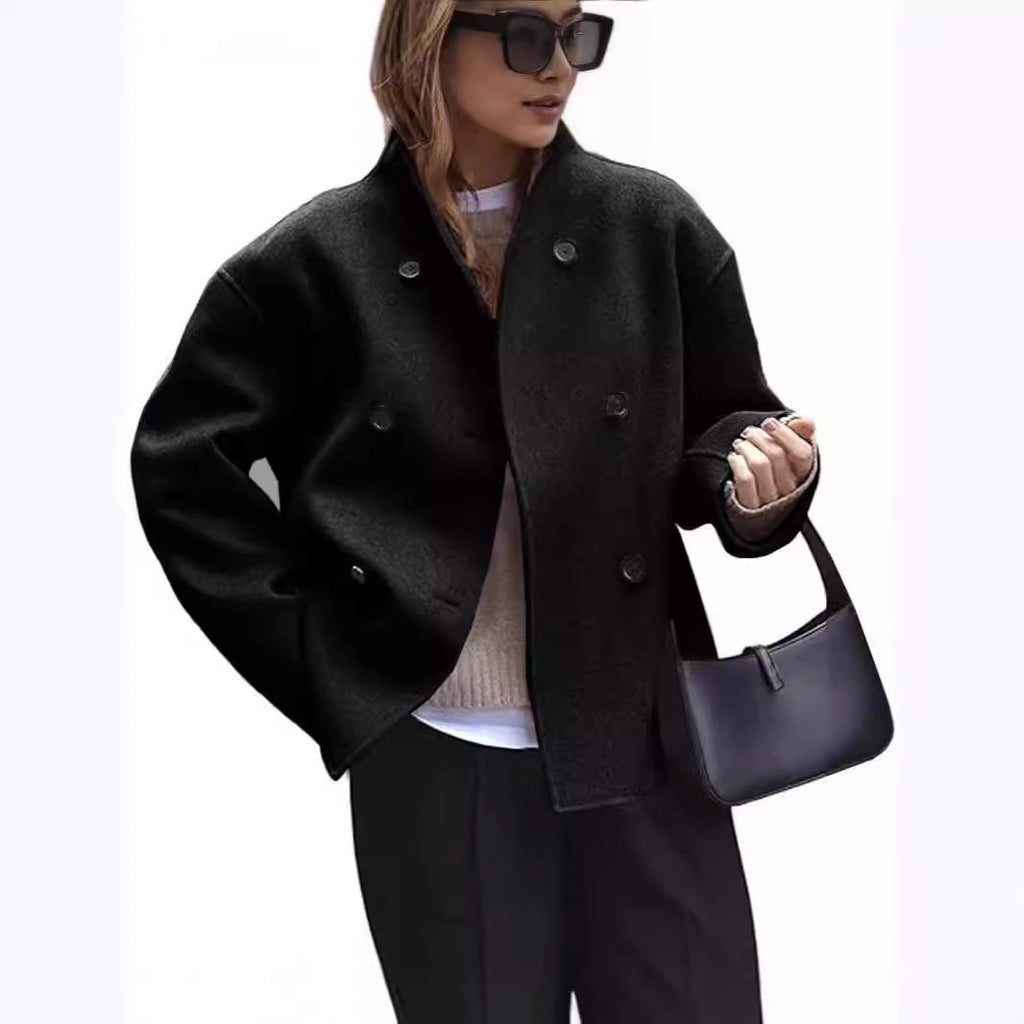 Damen Jacke mit doppeltem Knopfverschluss und lässigem Schnitt - 5 - Annoboutique