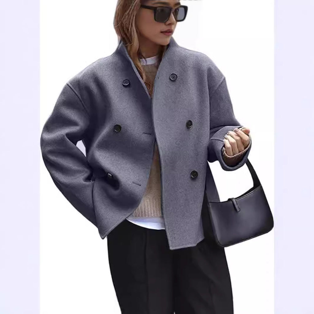 Damen Jacke mit doppeltem Knopfverschluss und lässigem Schnitt - 6 - Annoboutique