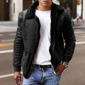 Stylische Herrenjacke mit Kuschelkragen und Reißverschluss - 2 - Annoboutique