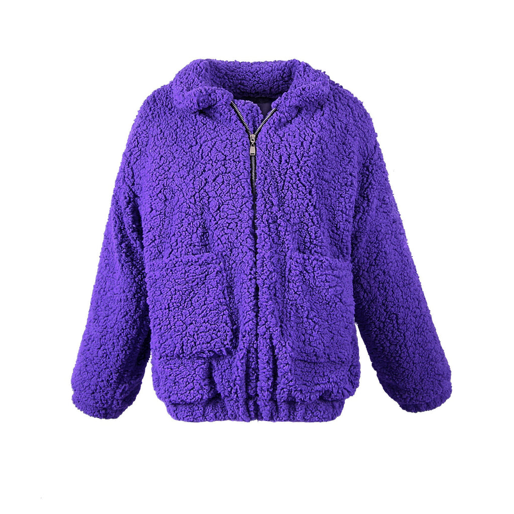 Damen Jacke mit hohem Kragen und Taschen - 2 - Annoboutique