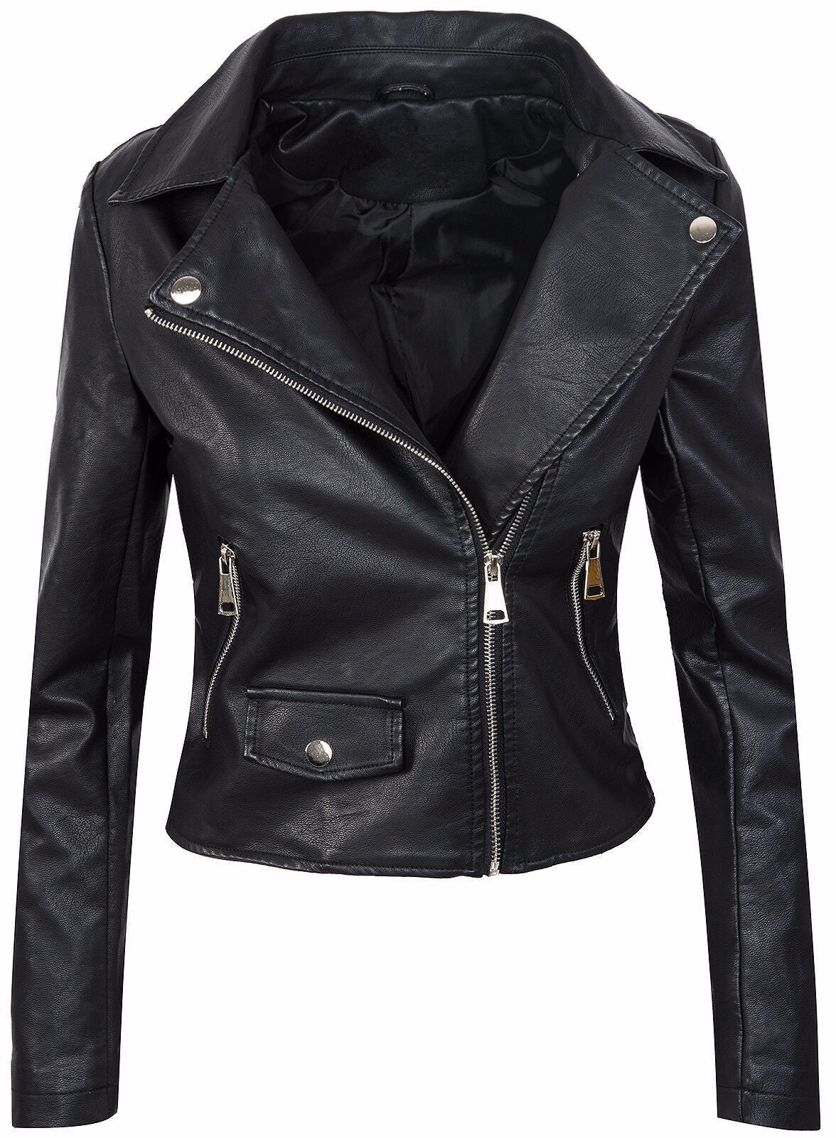Damen Jacke mit tailliertem Schnitt und modernem Reißverschluss - 2 - Annoboutique