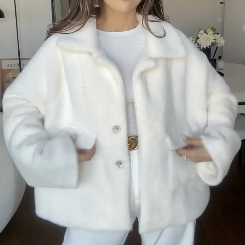 Damen Jacke mit Reverskragen und praktischen Taschen - 6 - Annoboutique