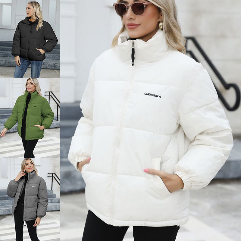 Damen Winterjacke mit hohem Kragen und lässigem Schnitt - 1 - Annoboutique
