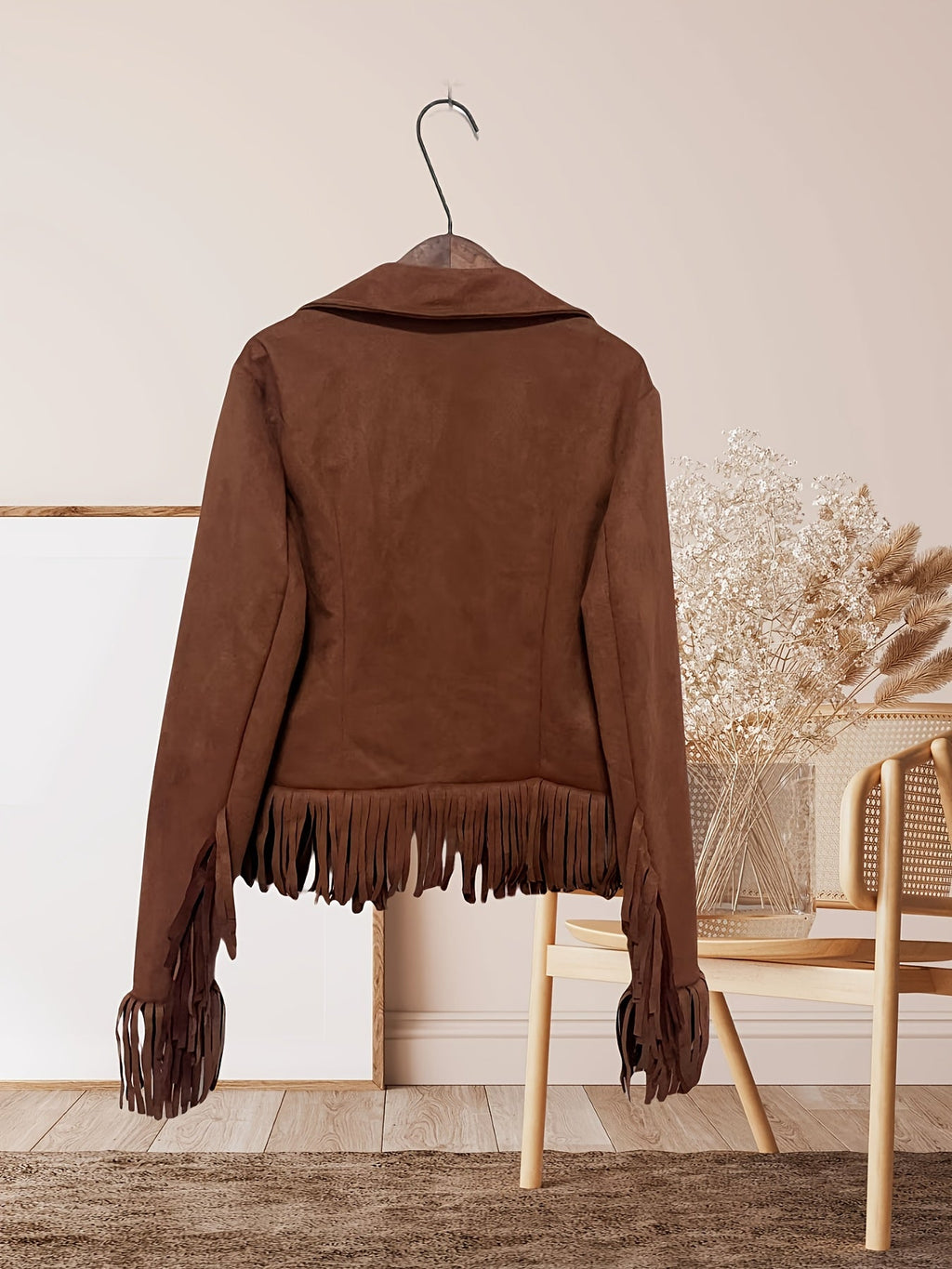 Damenjacke mit Fransen und tailliertem Schnitt - 2 - Annoboutique