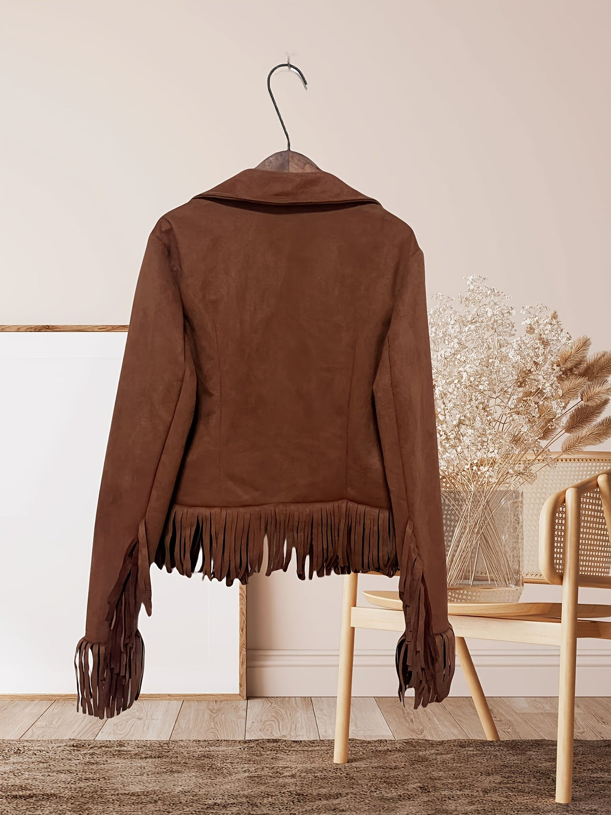 Damenjacke mit Fransen und tailliertem Schnitt - 2 - Annoboutique