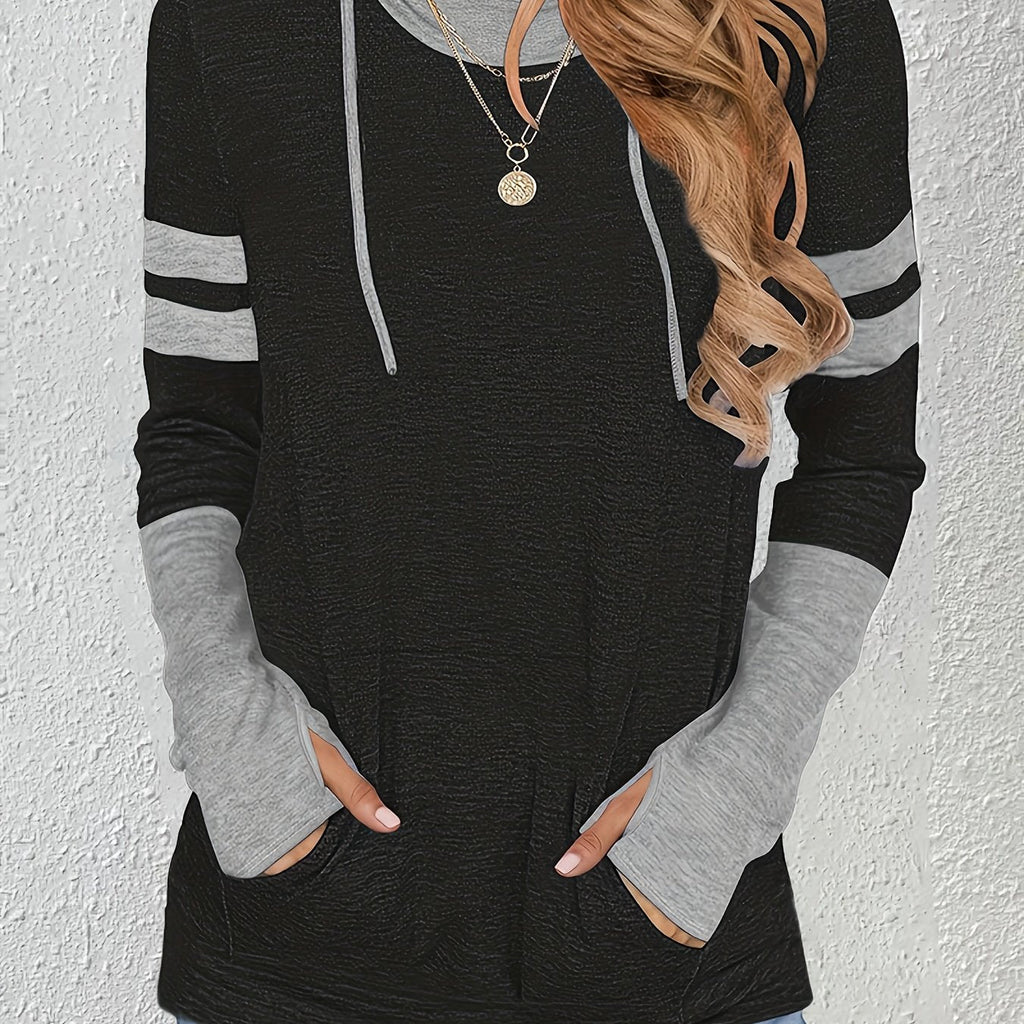 Hoodie Damen mit sportlichen Streifen und bequemer Passform - 1 - Annoboutique