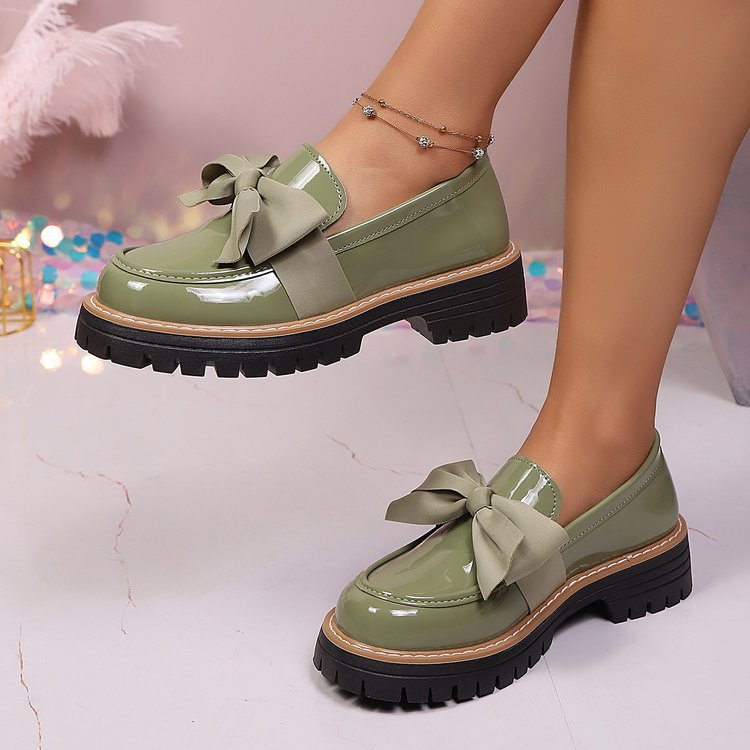 Loafers Damen mit Schleifen-Design und Chunky-Sohle - 3 - Annoboutique