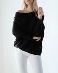 Pullover Damen mit schulterfreiem Schnitt und lässigem Oversized-Design - 1 - Annoboutique