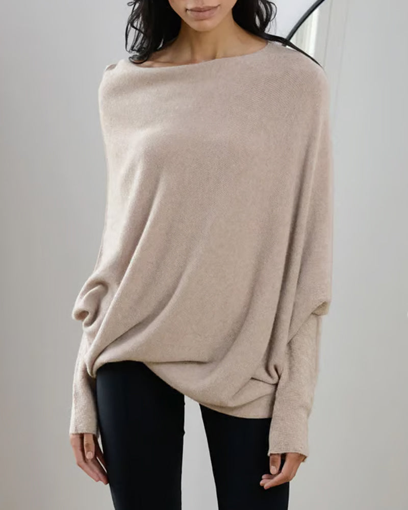 Pullover Damen mit schulterfreiem Schnitt und lässigem Oversized-Design - 3 - Annoboutique