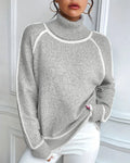 Pullover Damen mit Stehkragen und modischem Design - 1 - Annoboutique