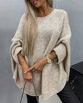 Pullover Damen mit weitem Schnitt und Rundhalsausschnitt – lässige Eleganz - 3 - Annoboutique