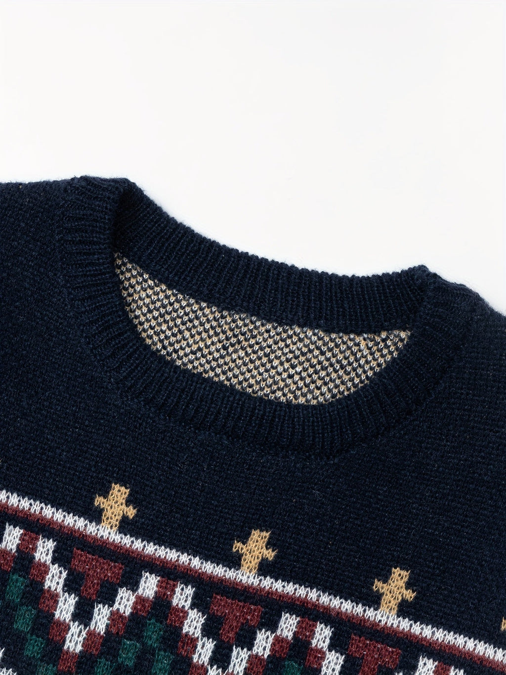Klassischer Pullover Damen mit lässigem Schnitt und grafischem Muster - 4 - Annoboutique