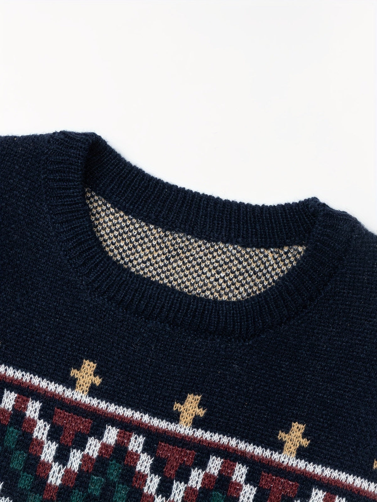 Klassischer Pullover Damen mit lässigem Schnitt und grafischem Muster - 4 - Annoboutique