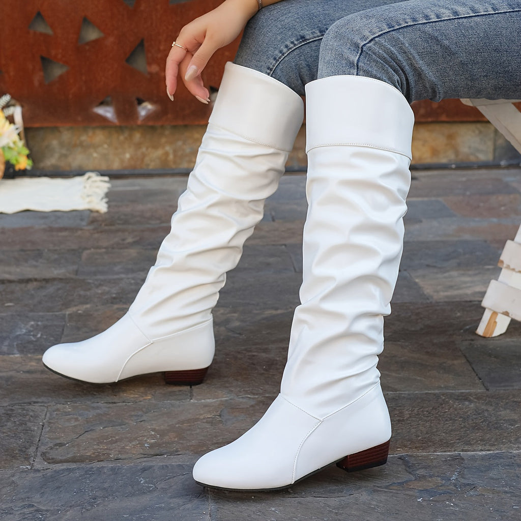 Modische Damen Stiefel mit kniehohem Schnitt und modernem Schlauchdesign - 5 - Annoboutique