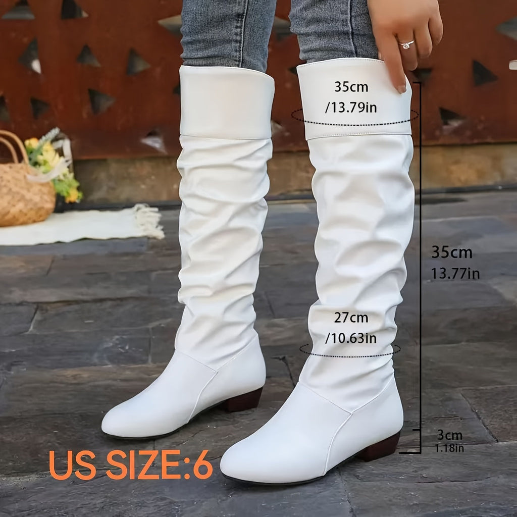 Modische Damen Stiefel mit kniehohem Schnitt und modernem Schlauchdesign - 11 - Annoboutique