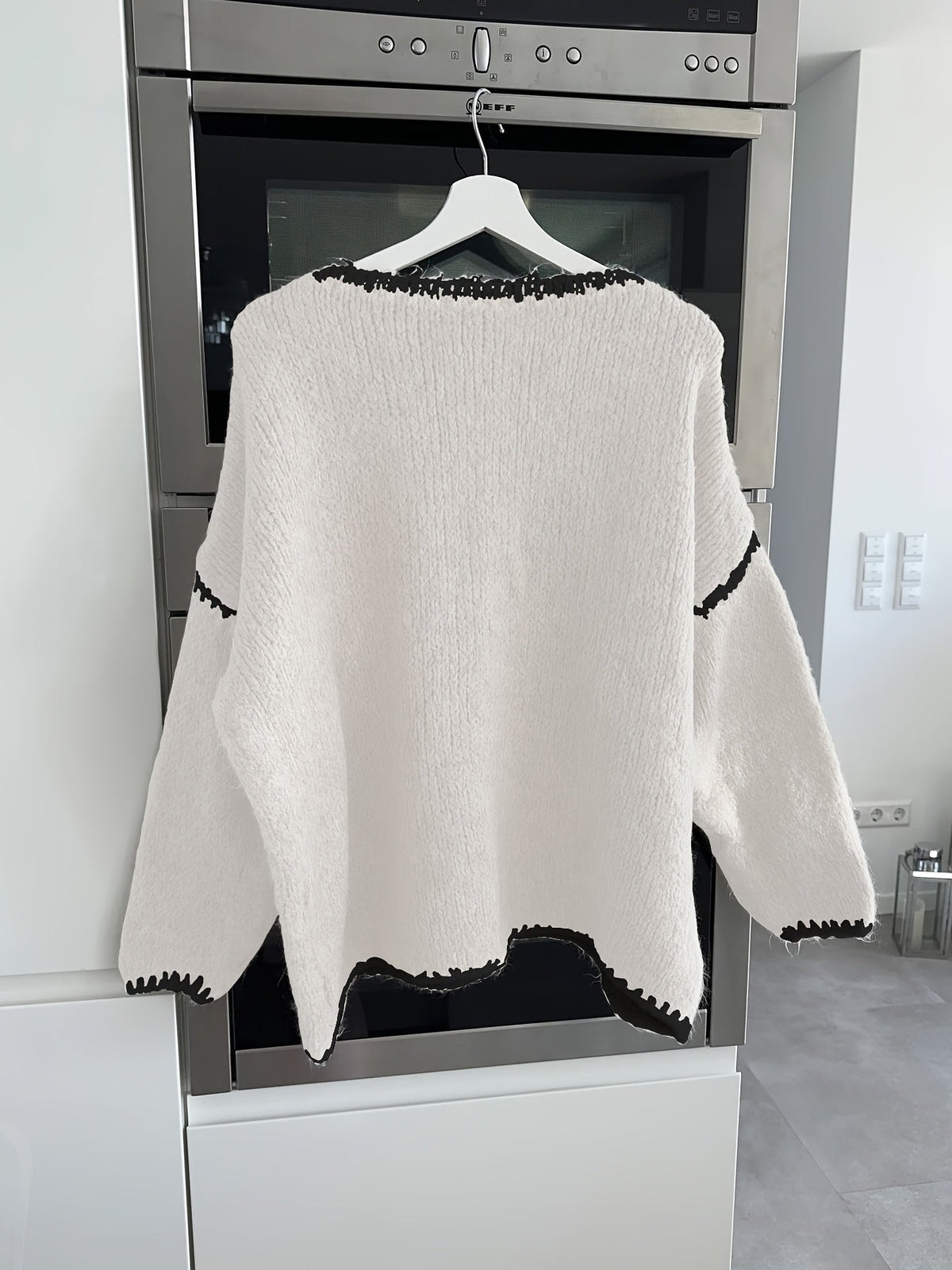 Damen Pullover mit weitem U-Boot-Ausschnitt und lässiger Passform - 7 - Annoboutique
