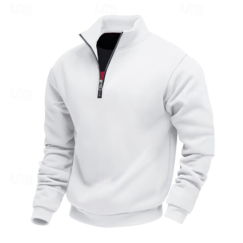 Pullover Damen mit Stehkragen und Reißverschluss - 1 - Annoboutique
