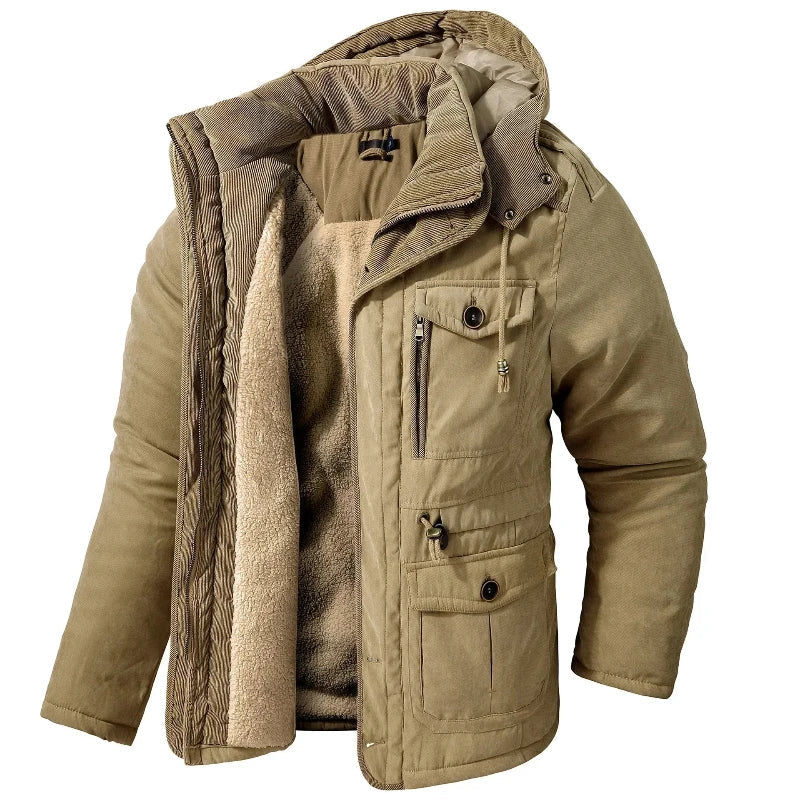 Damen Winterjacke mit Kapuze und praktischen Taschen - 1 - Annoboutique