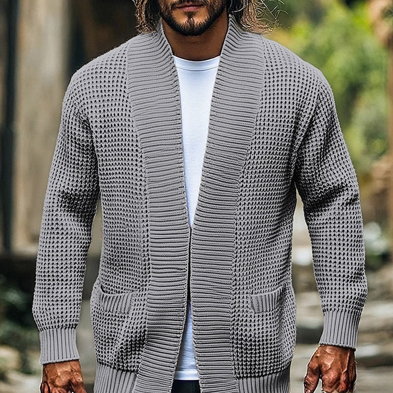 Cardigan Damen mit Offener Front und Praktischen Taschen - 2 - Annoboutique