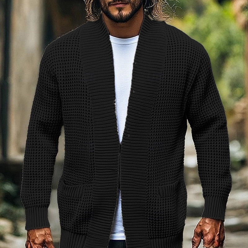 Cardigan Damen mit Offener Front und Praktischen Taschen - 3 - Annoboutique