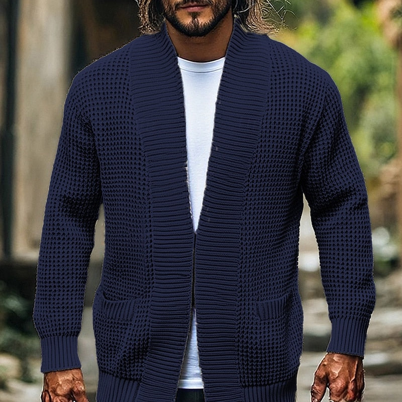 Cardigan Damen mit Offener Front und Praktischen Taschen - 4 - Annoboutique
