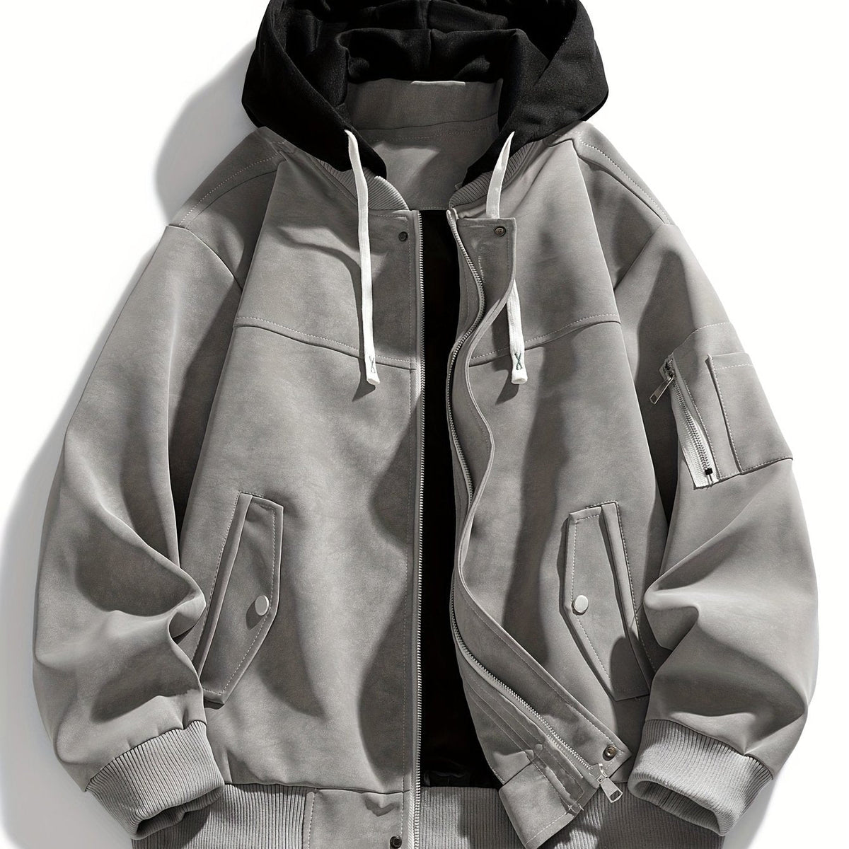 Modische Damenjacke mit Kapuze und praktischen Taschen - 7 - Annoboutique