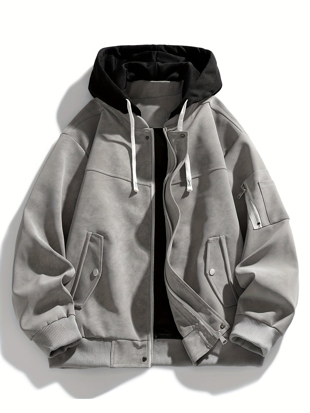 Modische Damenjacke mit Kapuze und praktischen Taschen - 8 - Annoboutique