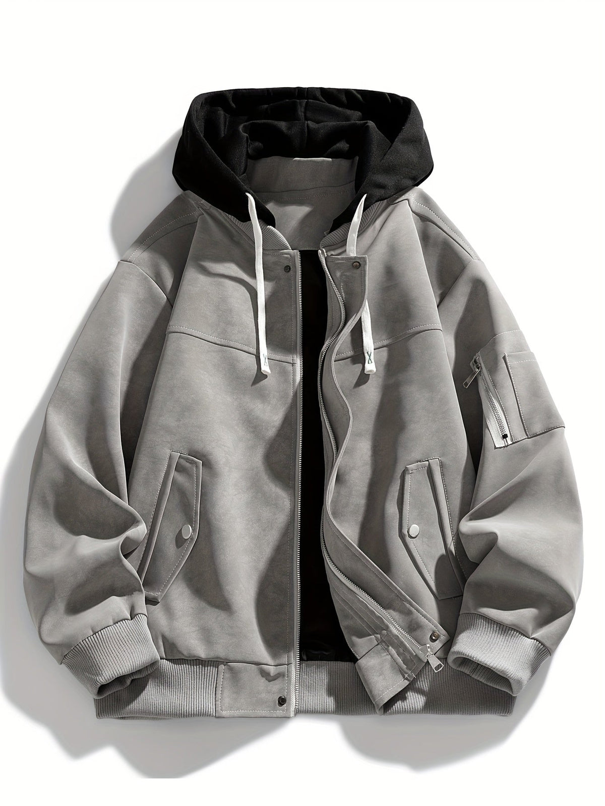Modische Damenjacke mit Kapuze und praktischen Taschen - 8 - Annoboutique