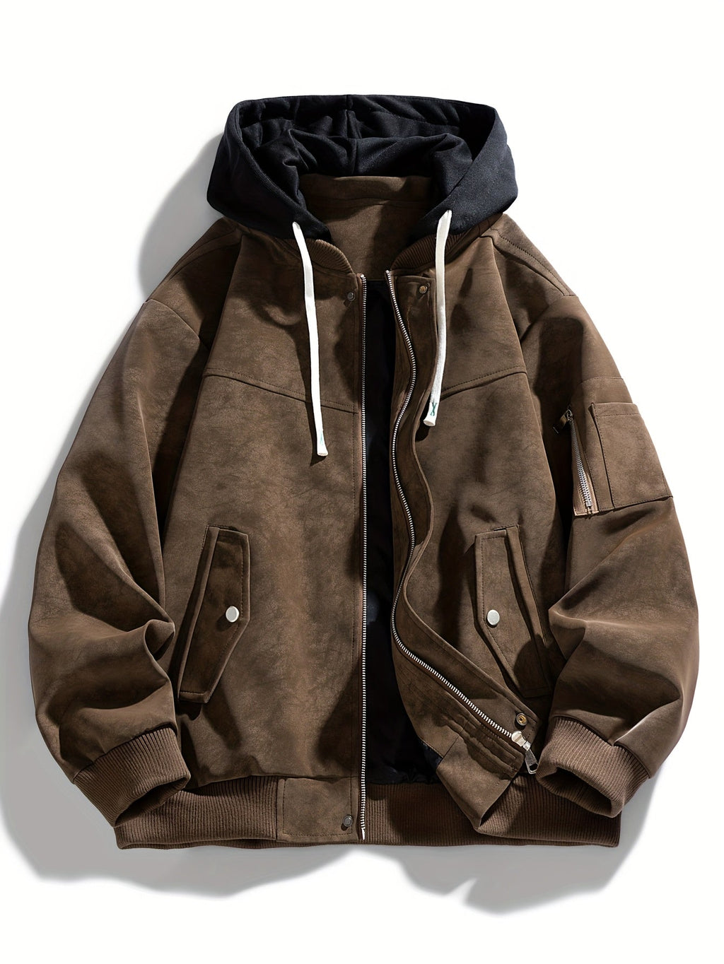 Modische Damenjacke mit Kapuze und praktischen Taschen - 12 - Annoboutique
