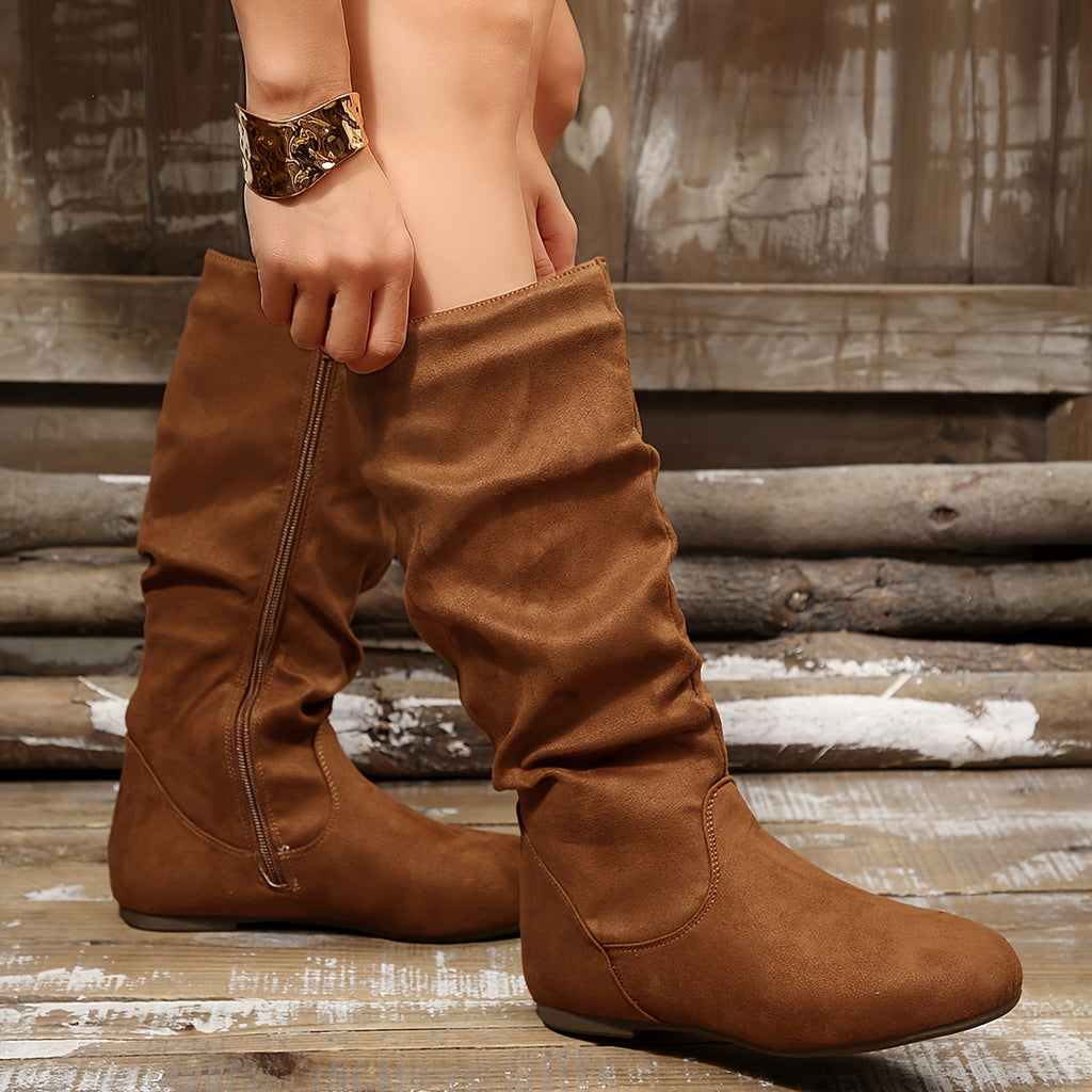 Schlupfstiefel Damen mit Reißverschluss und sanfter Passform - 9 - Annoboutique
