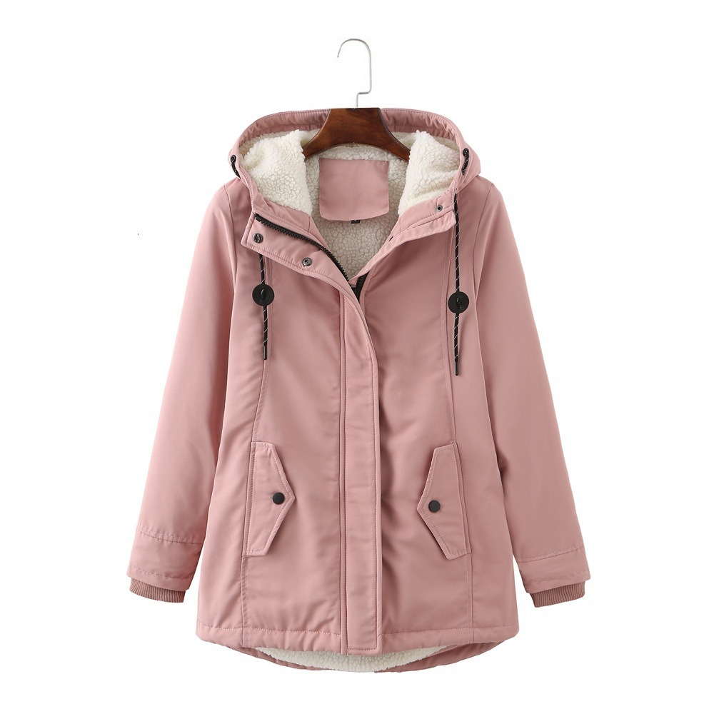 Damen Winterjacke mit Kapuze und praktischen Taschen - 2 - Annoboutique