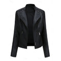 Damen Bikerjacke taillierter Schnitt mit eleganten Nähte - 1 - Annoboutique