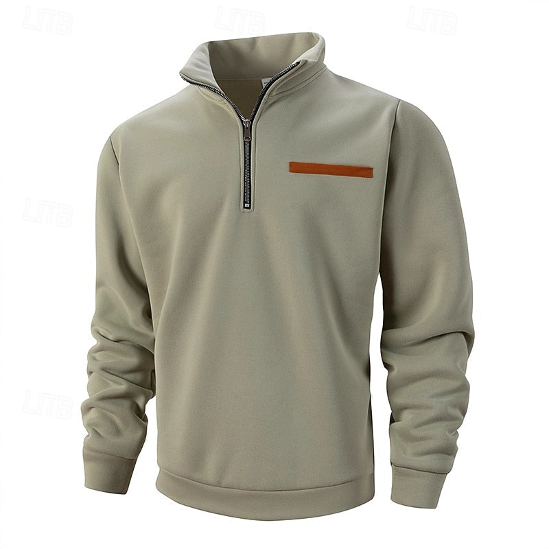 Eleganter Pullover Damen mit Stehkragen und Reißverschluss - 3 - Annoboutique
