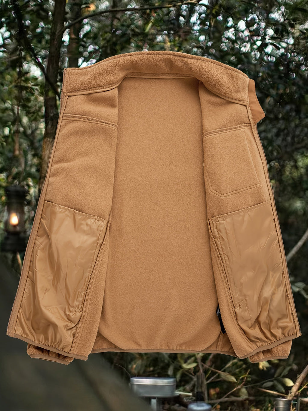 Fleecejacke Herren mit hohem Kragen und praktischen Taschen - 6 - Annoboutique