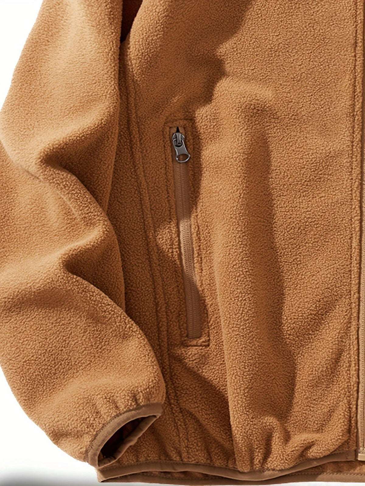 Fleecejacke Herren mit hohem Kragen und praktischen Taschen - 8 - Annoboutique