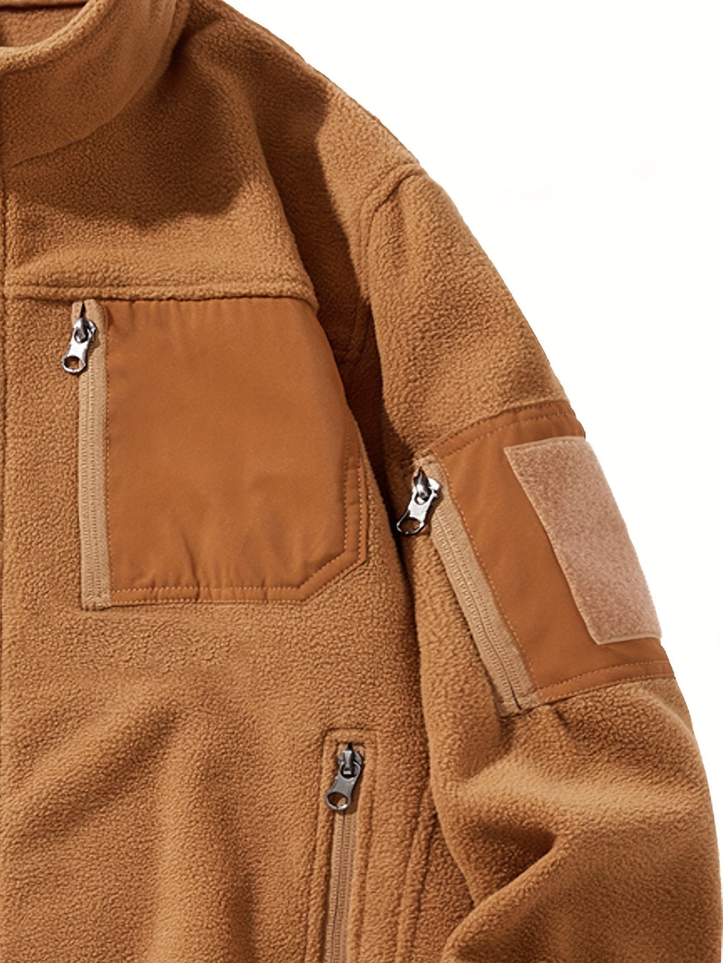 Fleecejacke Herren mit hohem Kragen und praktischen Taschen - 9 - Annoboutique