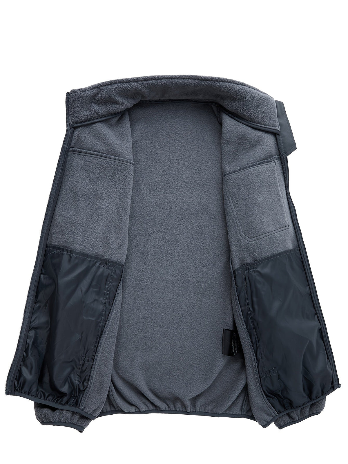 Fleecejacke Herren mit hohem Kragen und praktischen Taschen - 23 - Annoboutique