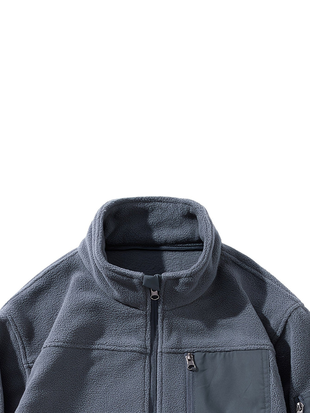 Fleecejacke Herren mit hohem Kragen und praktischen Taschen - 24 - Annoboutique