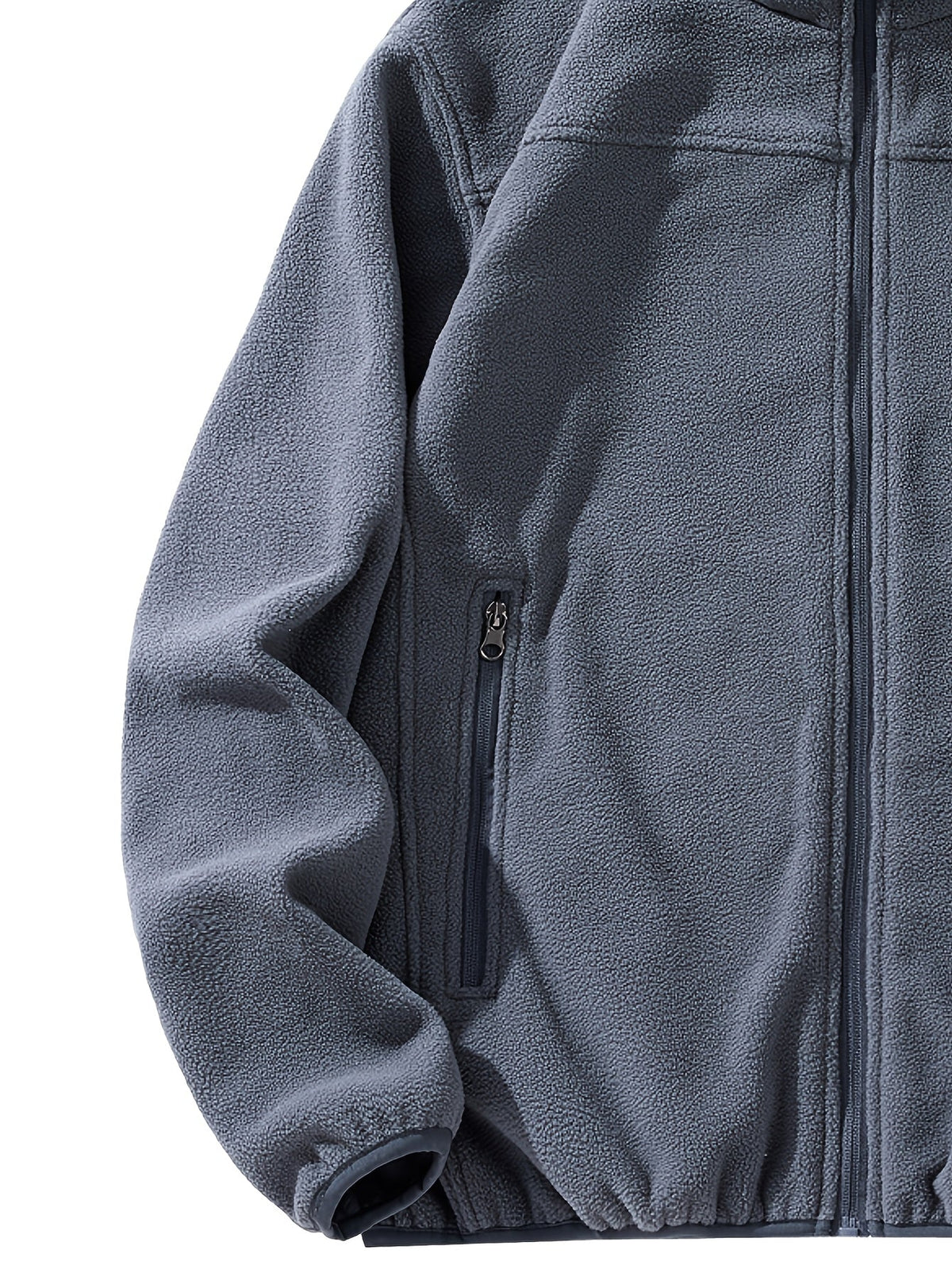 Fleecejacke Herren mit hohem Kragen und praktischen Taschen - 25 - Annoboutique