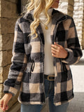 Damen Jacke im Karomuster mit tailliertem Schnitt und Reißverschluss - 1 - Annoboutique