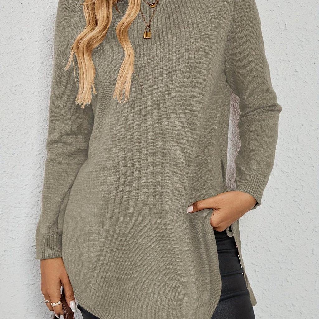 Pullover Damen mit seitlichen Bindebändern und langen Ärmeln in Dunkelrot - 7 - Annoboutique