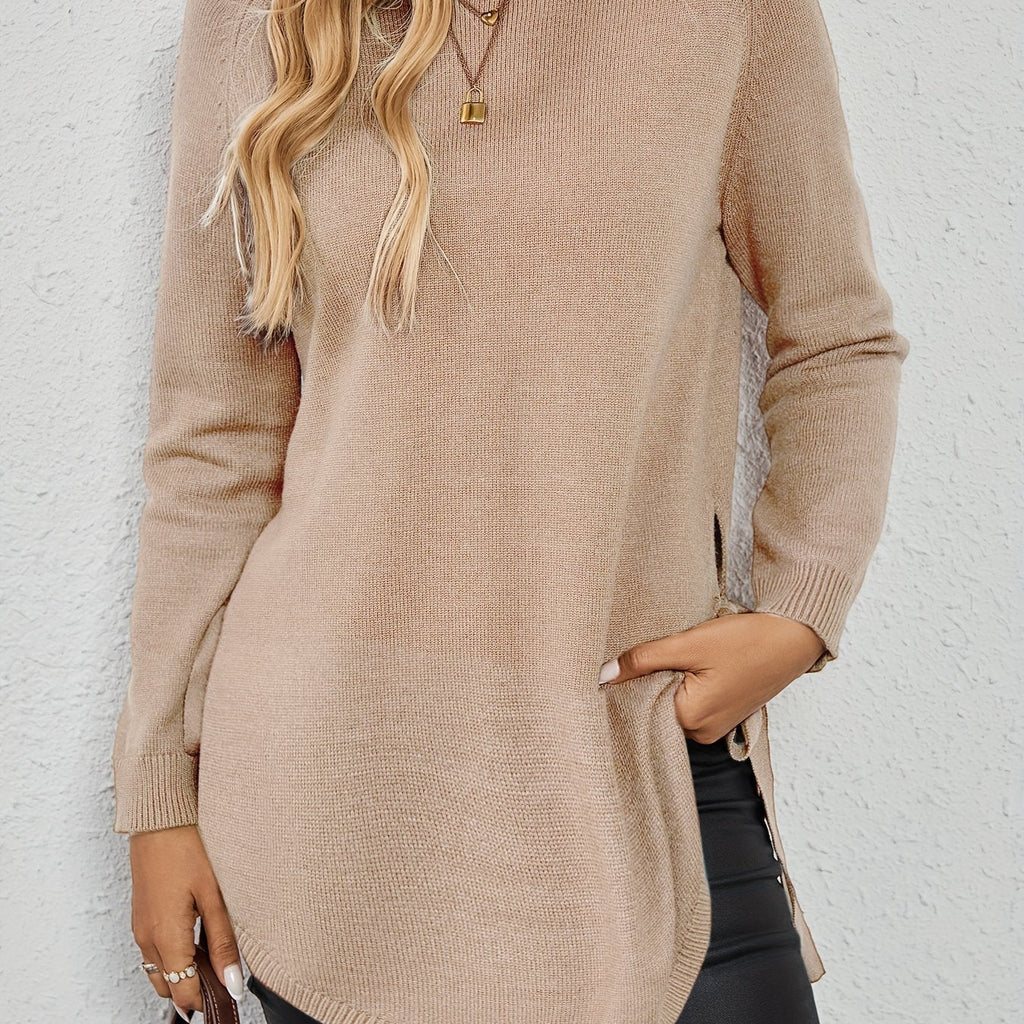 Pullover Damen mit seitlichen Bindebändern und langen Ärmeln in Dunkelrot - 15 - Annoboutique