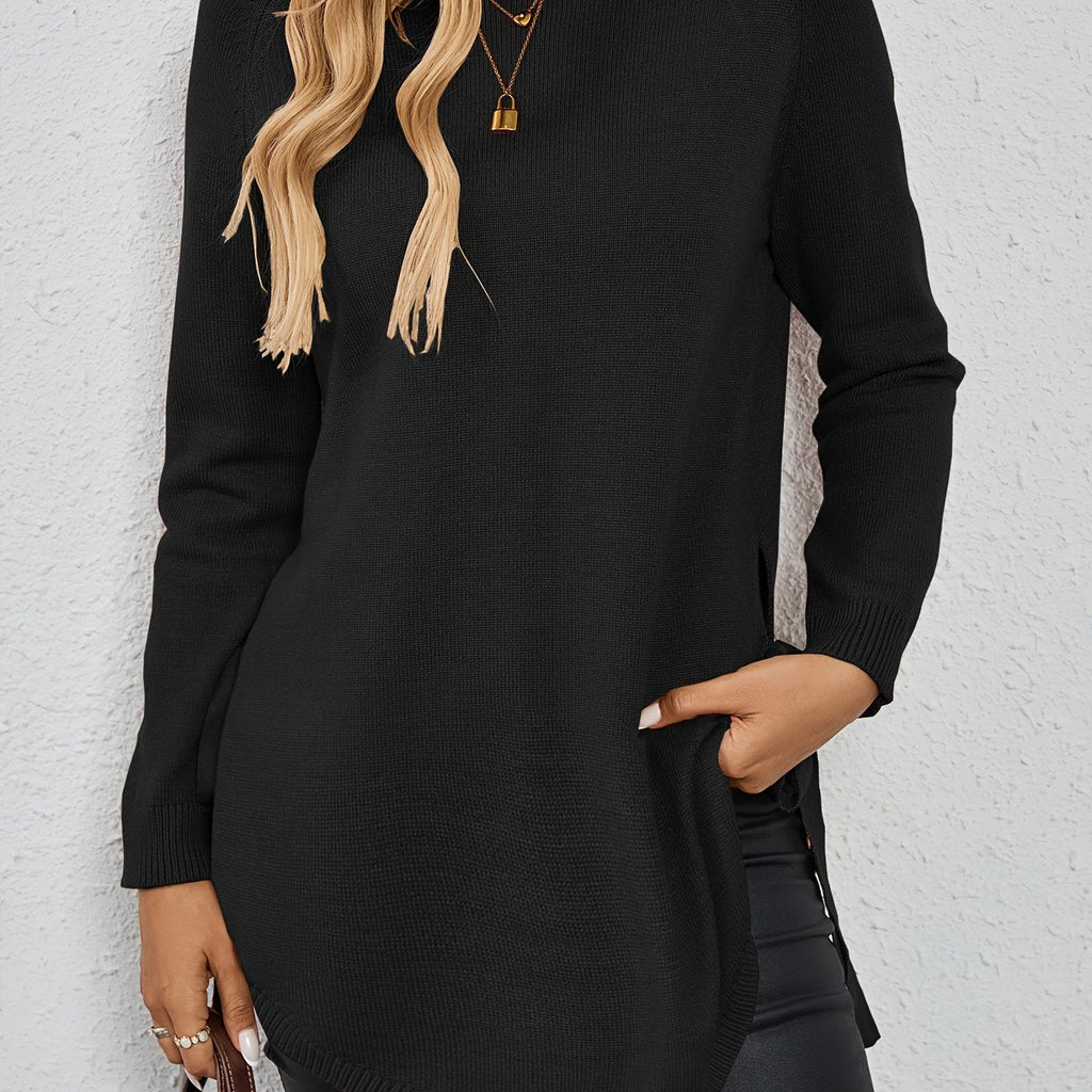 Pullover Damen mit seitlichen Bindebändern und langen Ärmeln in Dunkelrot - 23 - Annoboutique