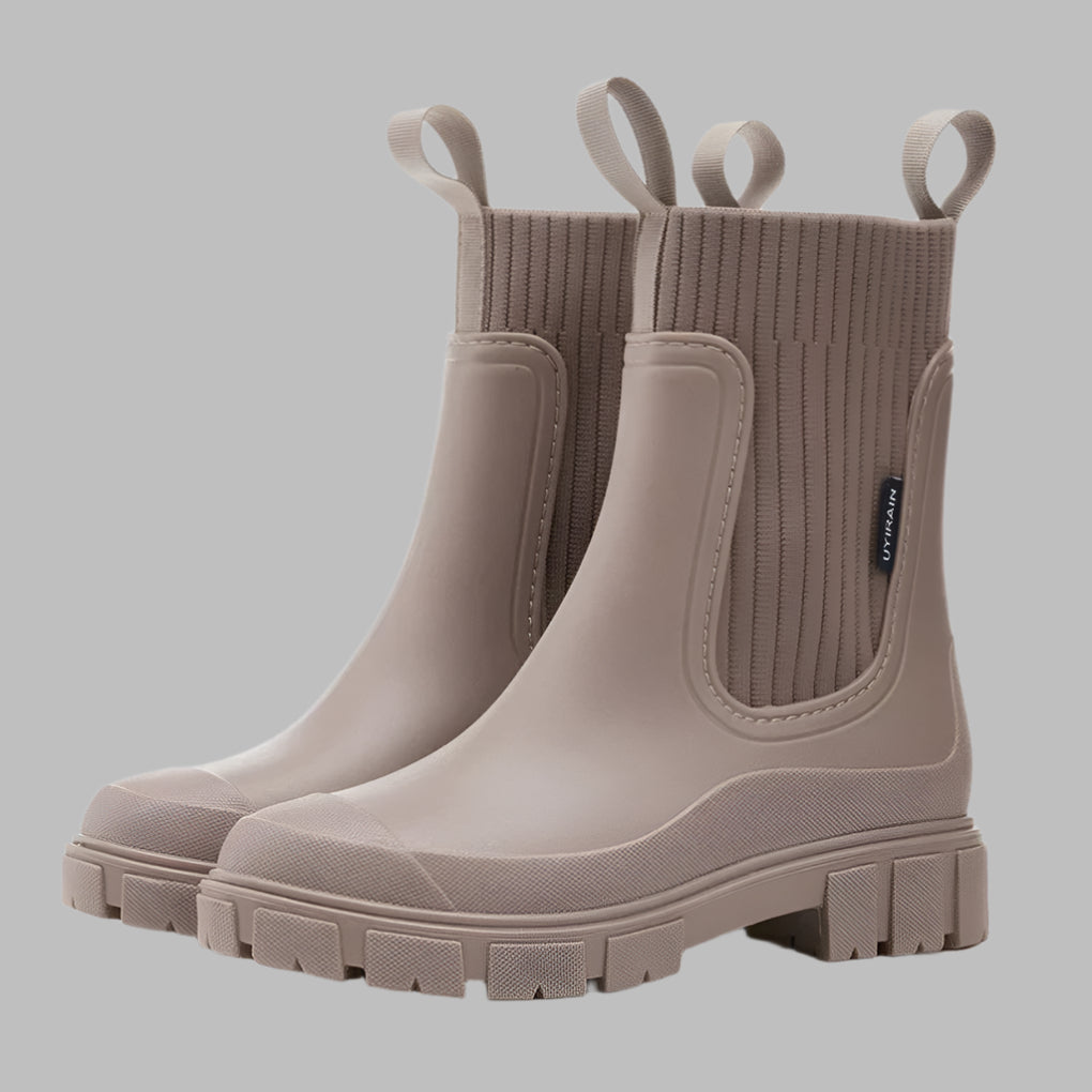 Gummistiefel Damen mit elastischen Einsätzen und rutschfester Sohle - 1 - Annoboutique