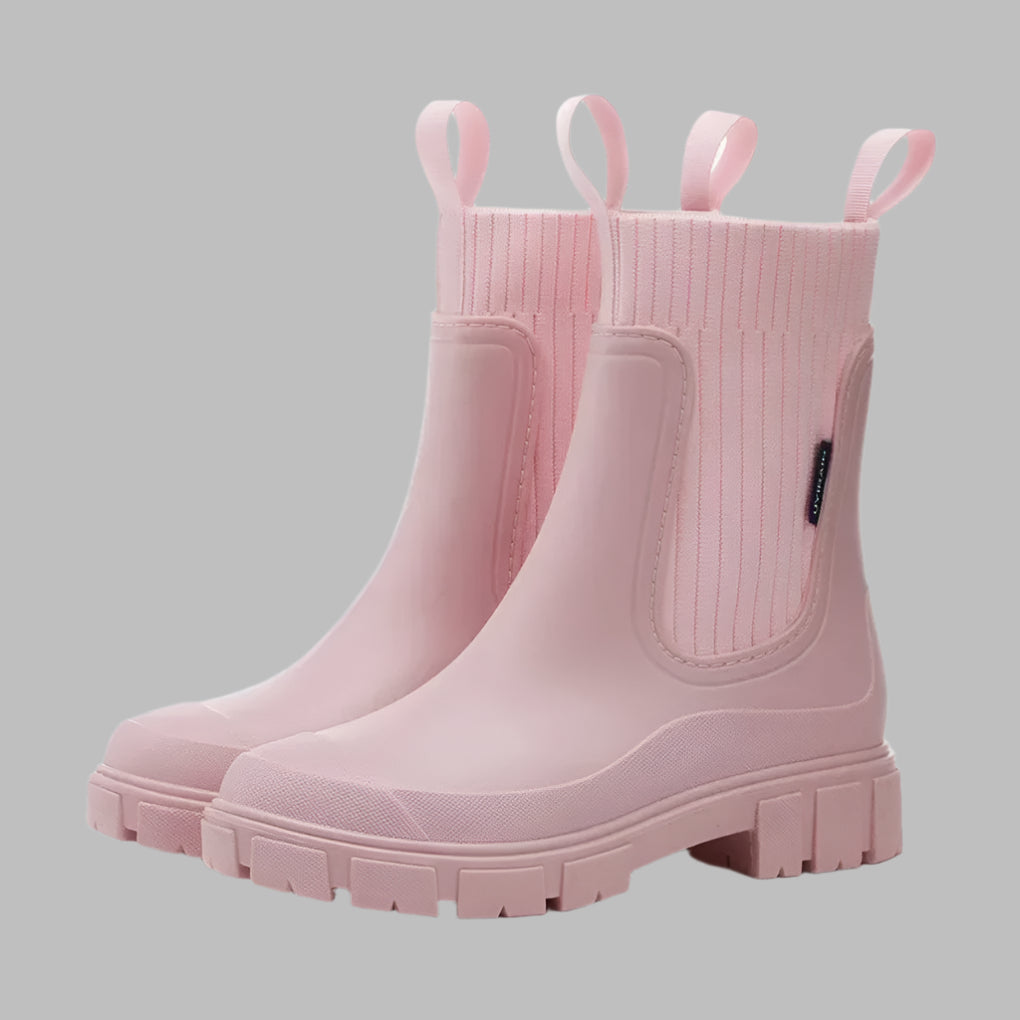 Gummistiefel Damen mit elastischen Einsätzen und rutschfester Sohle - 2 - Annoboutique