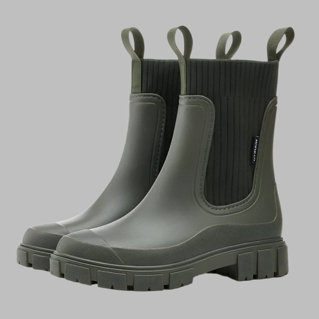 Gummistiefel Damen mit elastischen Einsätzen und rutschfester Sohle - 4 - Annoboutique